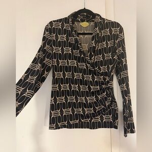 Prima Bella elegant Black and Cream Women's Top(small)